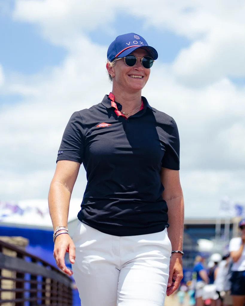 LPGA legend Suzann Pettersen announcing the launch of VOXA athlete management.